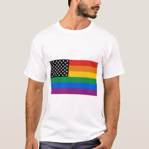 T-shirts Bandeira do orgulho gay
