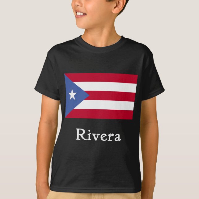 T-shirts Bandeira do porto-riquenho de Rivera (Frente)