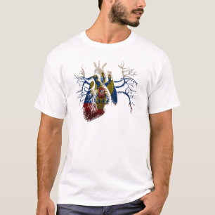 T-shirts Bandeira do russo no coração real