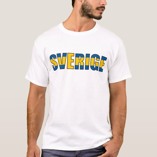T-shirts Bandeira do sueco da suecia (Frente)
