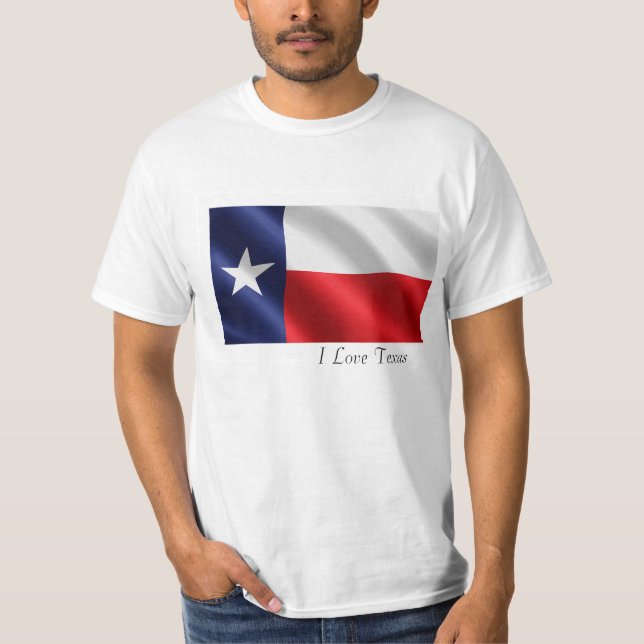 T-shirts Bandeira do Texas para Men-T-Shirt-White (Frente)