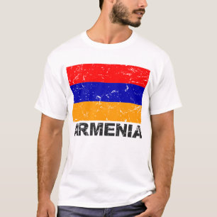 T-shirts Bandeira do vintage de Arménia