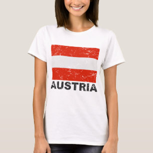 T-shirts Bandeira do vintage de Áustria