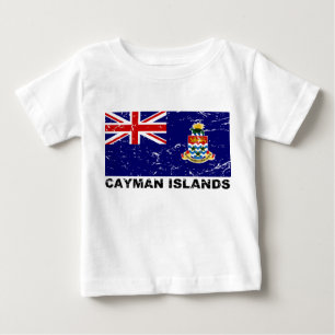 T-shirts Bandeira do vintage de Cayman Islands