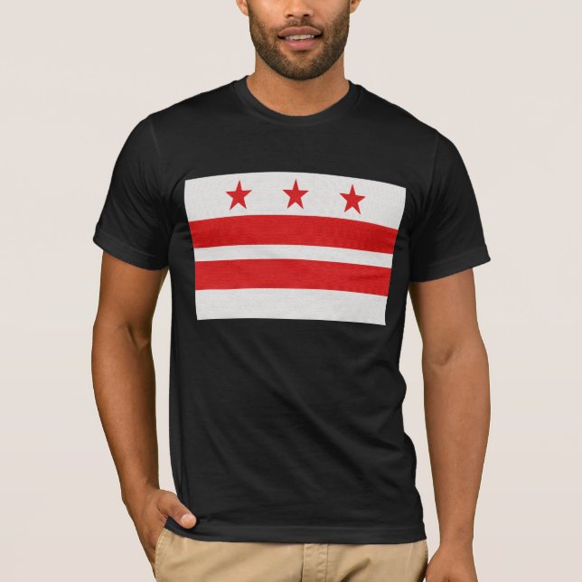 T-shirts Bandeira do Washington DC - distrito de Columbia (Frente)