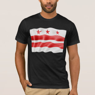 T-shirts Bandeira do Washington DC que acena - distrito de