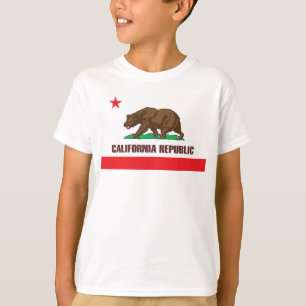 T-shirts Bandeira dos Estados da Califórnia