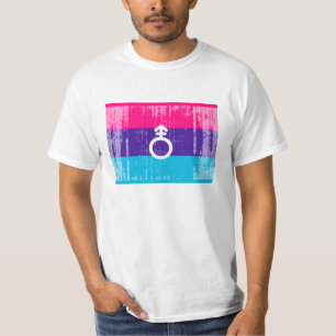 T-SHIRTS BANDEIRA E SÍMBOLO DO ANDROGYNE