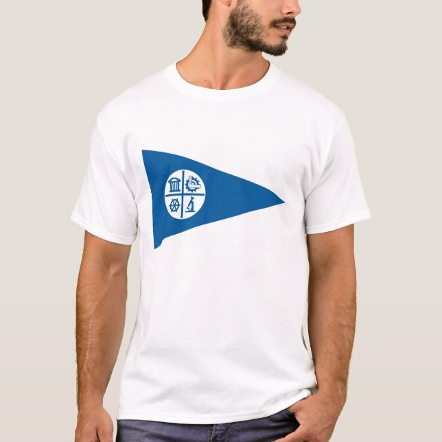T-shirts bandeira Estados Unidos América da cidade de (Frente)