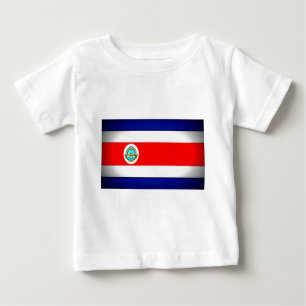 T-shirts Bandeira Estilizada da Costa Rica