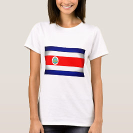 T-shirts Bandeira Estilizada da Costa Rica