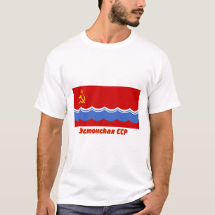 T-shirts Bandeira estónia de SSR com nome