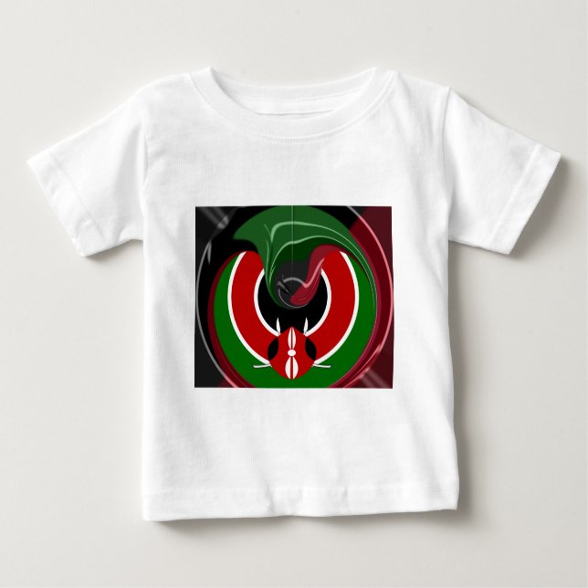 T-shirts Bandeira Fluid Kenyan (Frente)