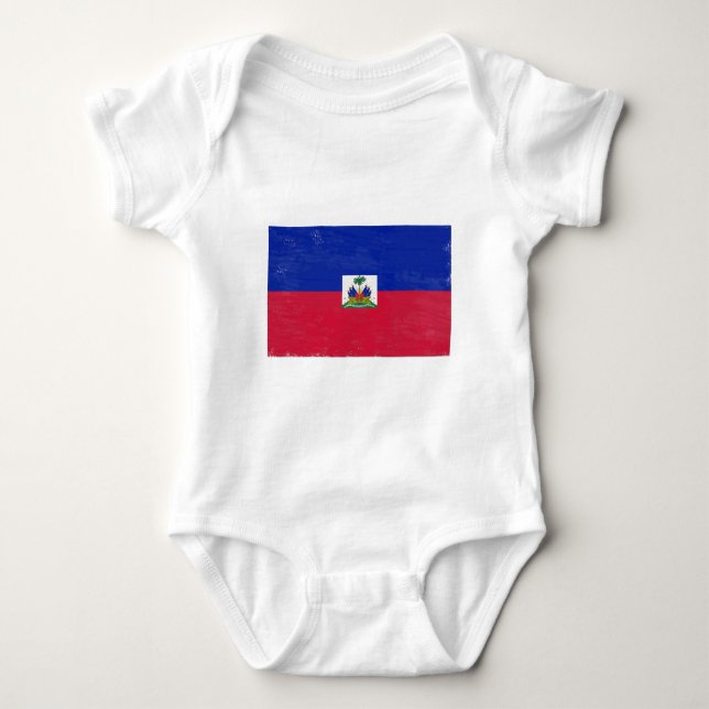 T-shirts Bandeira haitiana afligida (Frente)