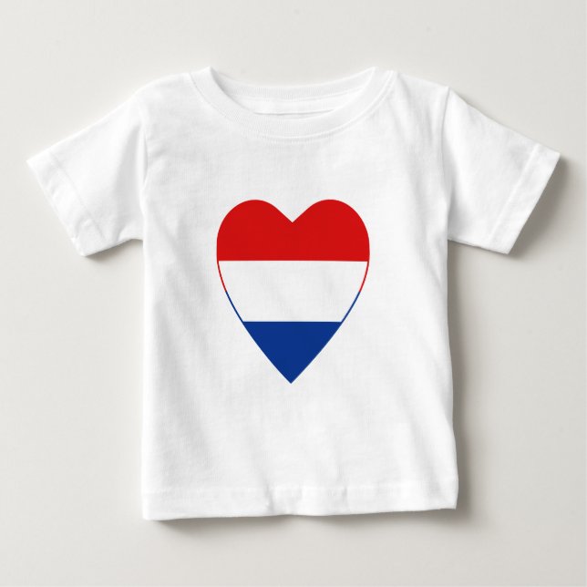 T-shirts Bandeira Holandesa Heart-Shirt (Frente)