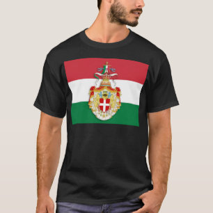 T-shirts Bandeira italiana com insígnia do Reino de Itália