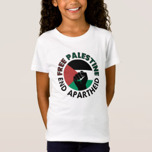 T-shirts Bandeira livre de Palestina do Apartheid do fim de