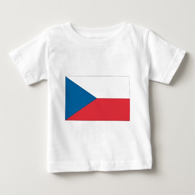 T-shirts Bandeira Nacional da República Tcheca (Frente)
