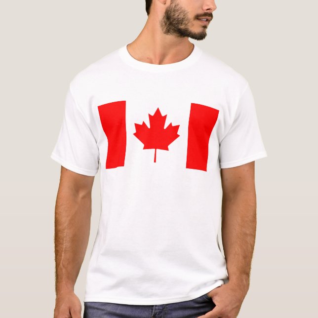 T-shirts Bandeira nacional de Canadá - Drapeau du Canadá (Frente)