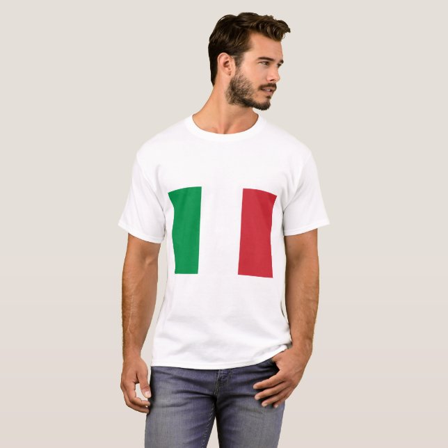 T-shirts Bandeira nacional do mundo de Italia (Frente Completa)