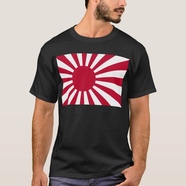 T-shirts Bandeira naval de Japão - bandeira japonesa de Sun (Frente)