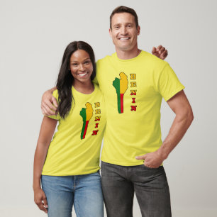 T-shirts Bandeira no mapa de Benin