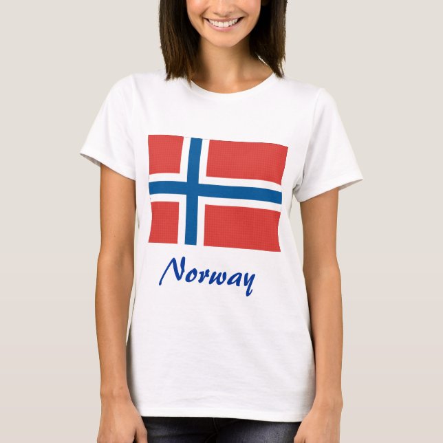 T-shirts Bandeira norueguesa (Frente)