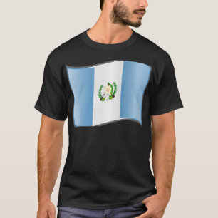 T-shirts Bandeira ondulada da Guatemala