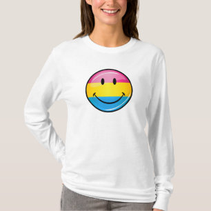 T-shirts Bandeira Pansexual de sorriso do orgulho