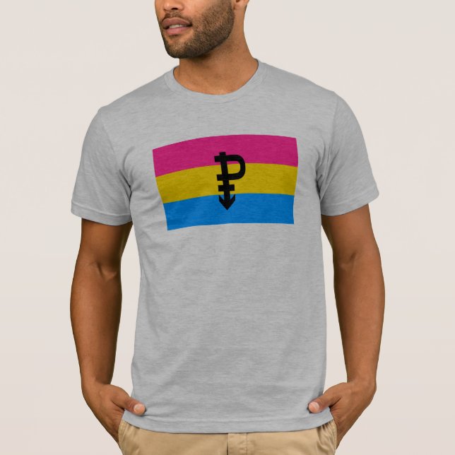 T-shirts Bandeira Pansexual do orgulho (Frente)
