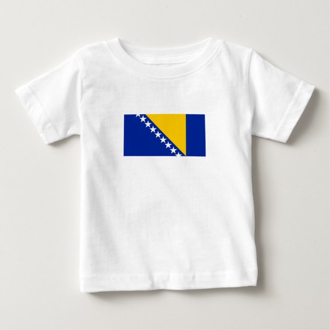 T-shirts Bandeira Patriótica da Bósnia-Herzegovina (Frente)
