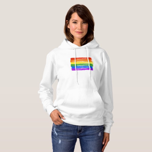 T-shirts BANDEIRA PINTADA do ORGULHO de LGBTQ - cópia - (Frente Completa)
