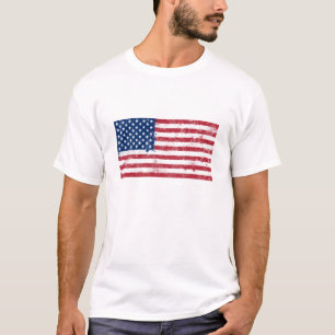 T-shirts Bandeira Pintada por Splatter dos EUA