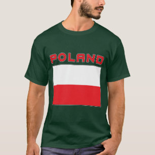 T-shirts Bandeira Polonesa com Polônia
