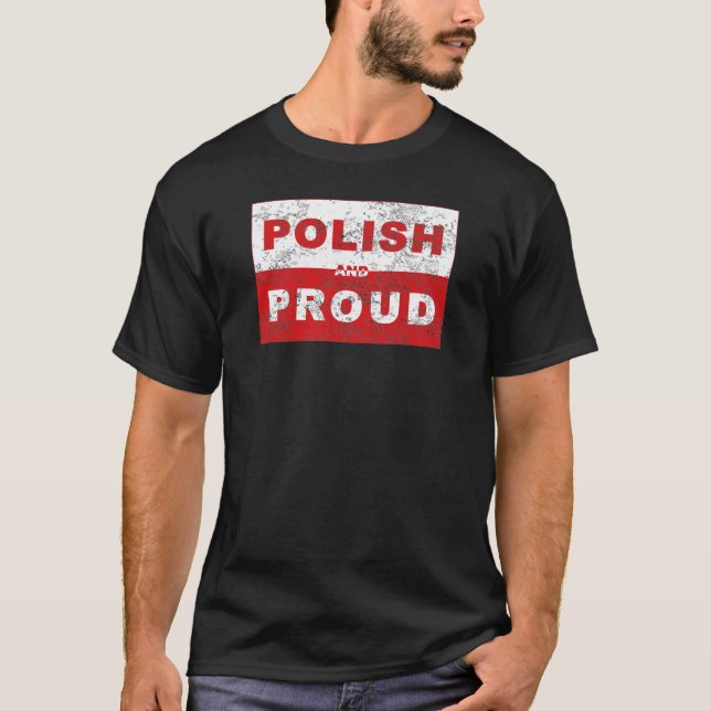 T-shirts Bandeira polonesa e orgulhosa (Frente)