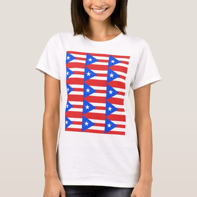 T-shirts Bandeira Porto Rico (Frente)