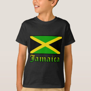 T-shirts Bandeira, preto, verde e amarelo de Jamaica