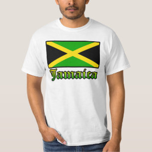 T-shirts Bandeira, preto, verde e amarelo de Jamaica