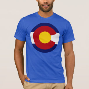 T-shirts Bandeira redonda de Colorado