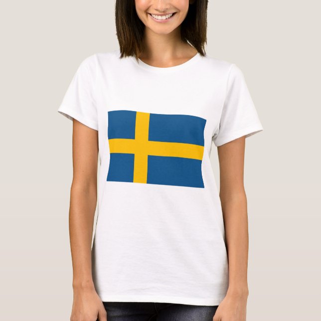 T-shirts Bandeira sueca (Frente)