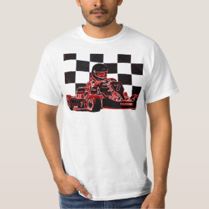 T-shirts Bandeira vermelha/Checkered da competência de Kar