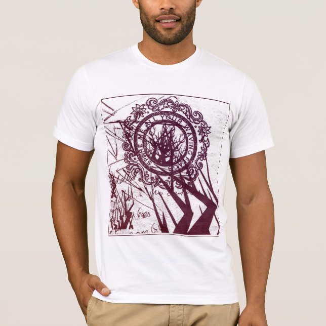 T-shirts Bandeiras de ondulação (vermelhas) (Frente)