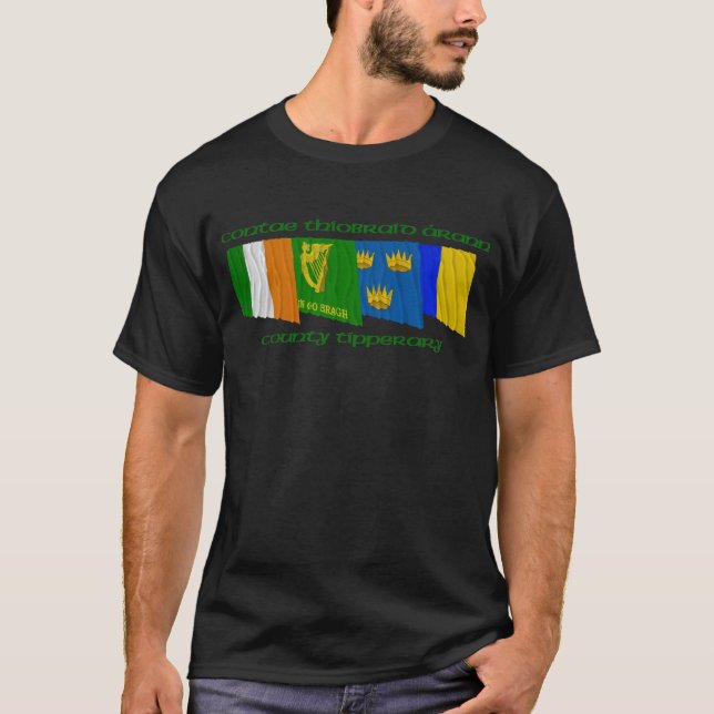 T-shirts Bandeiras de Tipperary do condado (Frente)