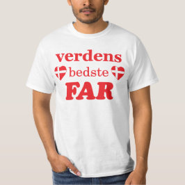T-SHIRTS BANDEIRAS DINAMARQUESAS DE VERDENS BEDSTE DISTANTE
