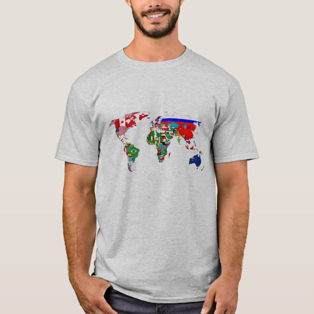 T-shirts Bandeiras do mundo (Frente)