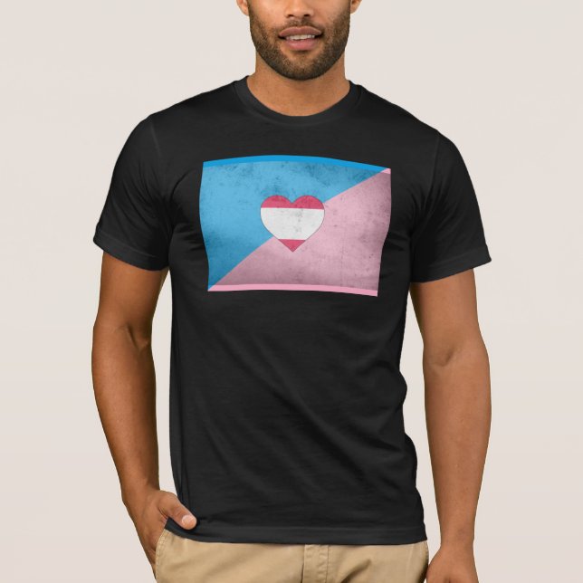 T-SHIRTS BANDERA DE ORGULHO DE JOGO DE IDADE (Frente)