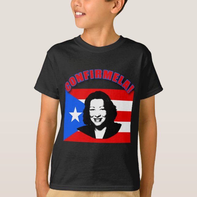 T-shirts Bandera de Puerto Rico do engodo de CONFIRMELA (Frente)