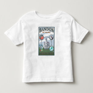 T-shirts Bandon, poster de viagens de OregonScenic