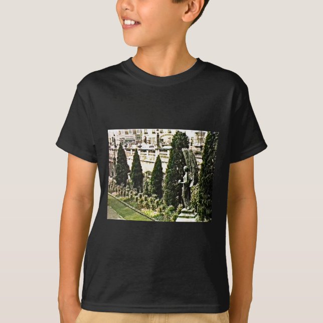 T-shirts Banho voado Inglaterra da estátua do anjo 1986 (Frente)