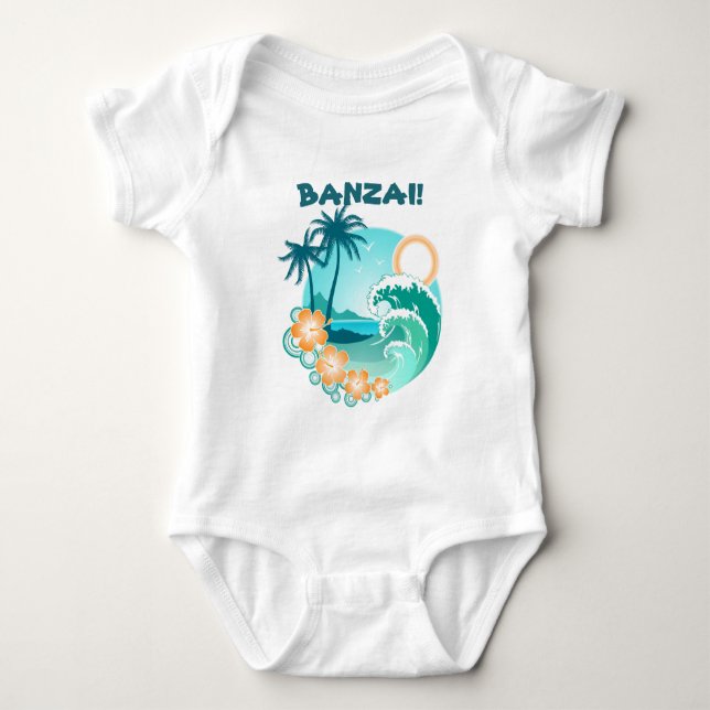 T-shirts Banzai Surfing (Frente)